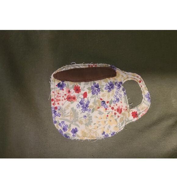 Reworked Upcycle Green Coffee Crop Crewneck Tee - Picture 4 of 4